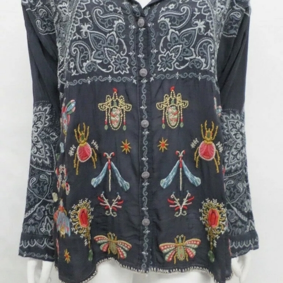 Johnny Was  Renemutet Embroidered Blouse Medium - Picture 16 of 16
